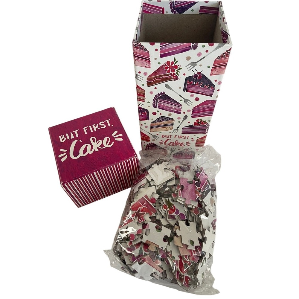 Lang Puzzle But First Cake"  NEW